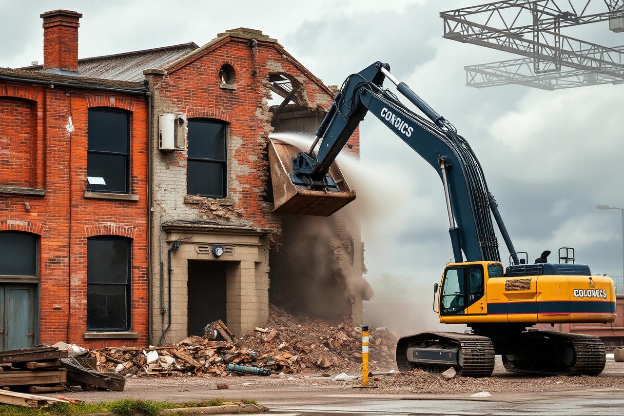 Former Print Works Demolition — Structural demolition and site clearance ahead of redevelopment