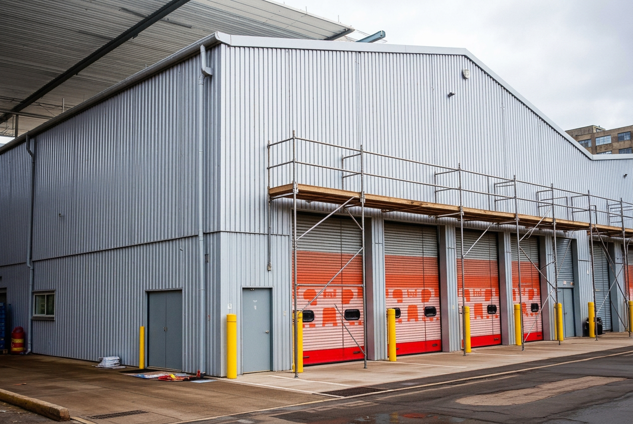Industrial Unit Refurbishment — Total unit refurbishment including roof and cladding