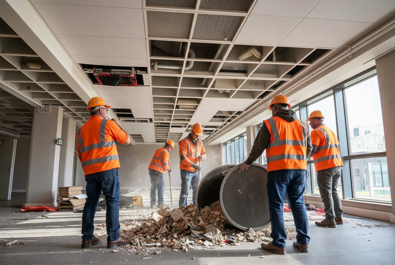 Department Store Strip Out — Soft strip of five retail floors back to shell and core
