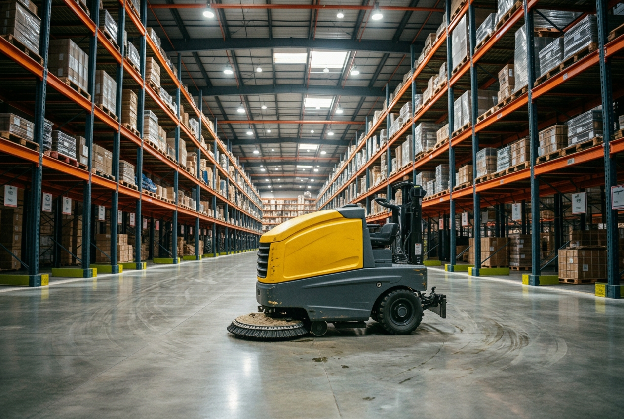 Distribution Centre Deep Clean — High-level and floor deep clean of a live distribution centre