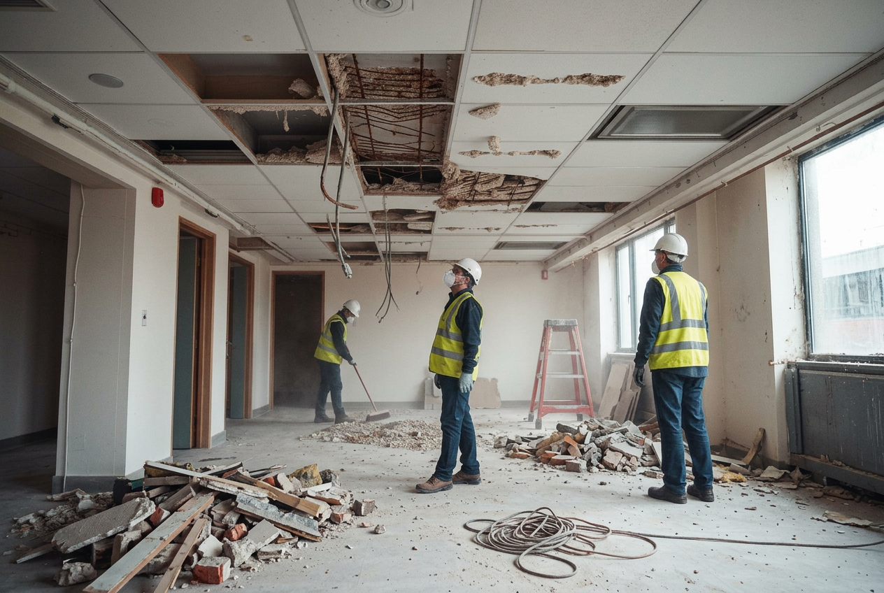 MVLGROUP site team on a commercial project in the UK